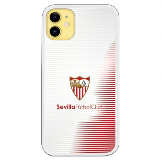 Funda Oficial Sevilla FC del Sevilla Rayas Blancas y Rojas para iPhone 11