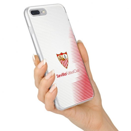 Funda Oficial Sevilla FC del Sevilla Rayas Blancas y Rojas para iPhone 11