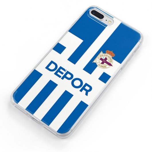 Funda Oficial RC Deportivo de la Coruña del Depor Camiseta Rayas Blanquiazul para iPhone 11