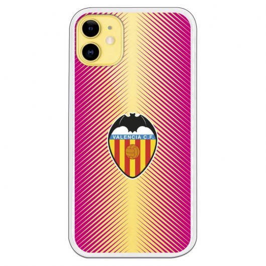 Funda Oficial Valencia CF del Valencia Fondo Rosa Clear para iPhone 11