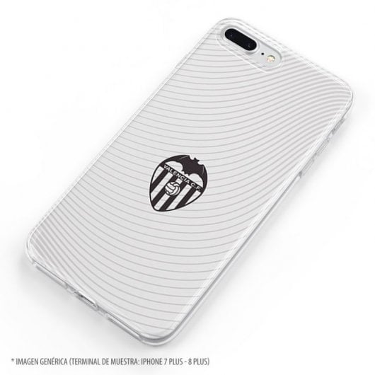 Funda Oficial Valencia CF del Valencia Escudo Negro Fondo Blanco para iPhone 11