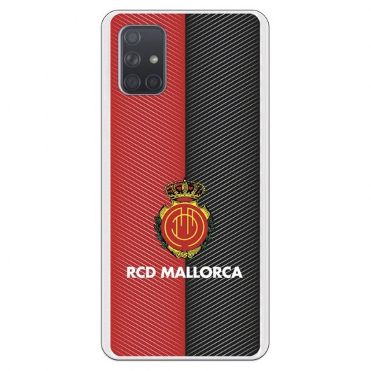 Funda Oficial RCD Mallorca del Mallorca RCD Diagonales Transparente para Samsung Galaxy A71