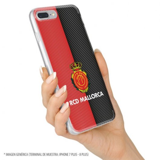 Funda Oficial RCD Mallorca del Mallorca RCD Diagonales Transparente para Samsung Galaxy A71