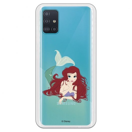 Funda Oficial de Disney Ariel Silueta Transparente La Sirenita para Samsung Galaxy A51