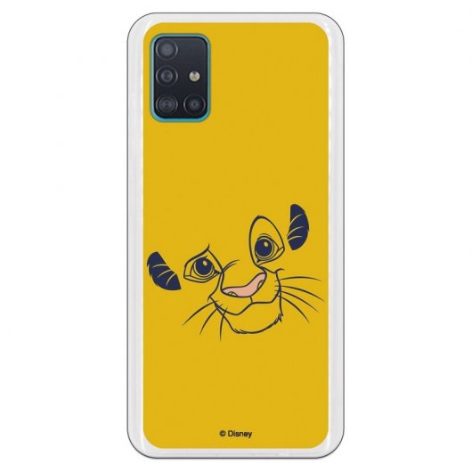 Funda Oficial de Disney Simba Cara Silueta El Rey León para Samsung Galaxy A51