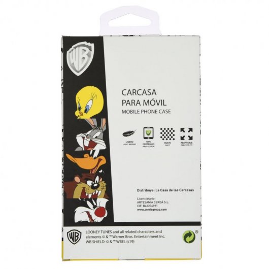 Funda Oficial de Warner Bros Personajes Siluetas Transparente Looney Tunes para Samsung Galaxy A51