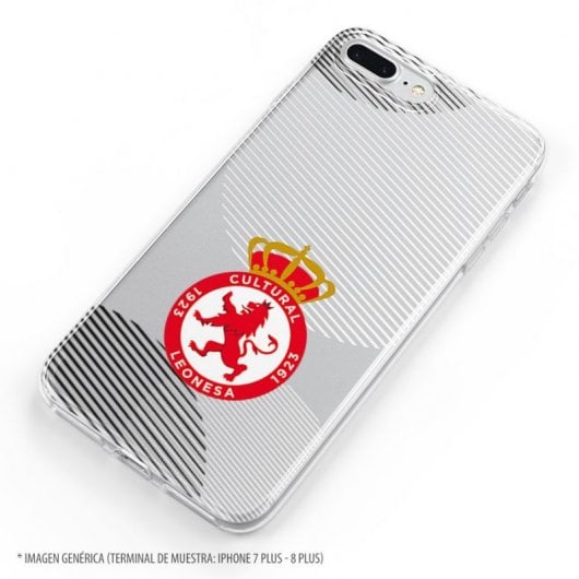Funda Oficial Cultural y Deportiva Leonesa Escudo Fondo Circulo con Rayas para Samsung Galaxy A51