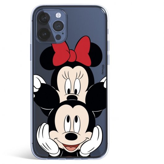 Funda Oficial de Disney Mickey y Minnie Fondo Negro Clásicos Disney para iPhone 12 Pro Max