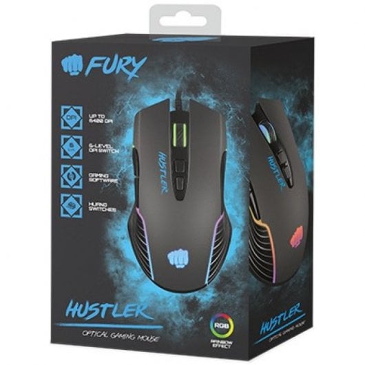 Mouse da gioco Fury Hustler 6400 DPI RGB