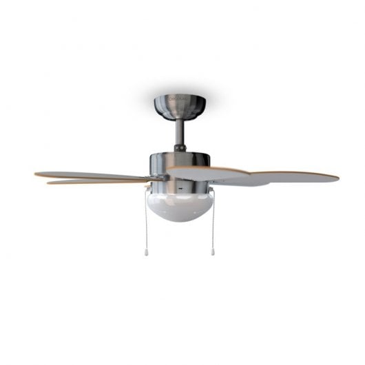 Cecotec EnergySilence Aero 350 Ventilador de Techo con Luz Aspas Reversibles 50W Madera/Blanco