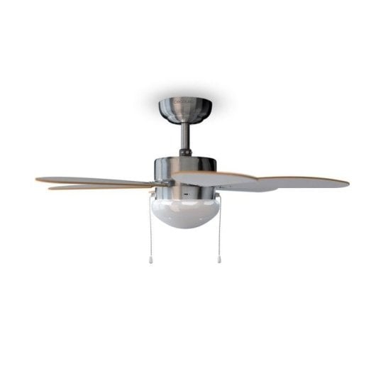 Ventilatore da soffitto Cecotec EnergySilence Aero 350 6 pale reversibili LED 50W bianco/legno