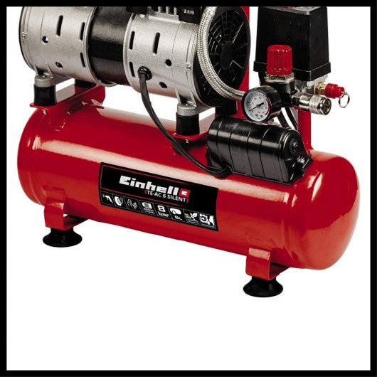 Einhell TE-AC 6 Silent Compresor Horizontal 6L 550W