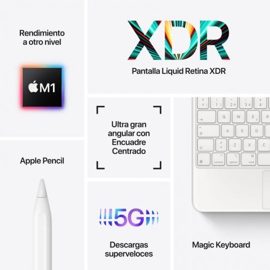 Apple iPad Pro 5G TD-LTE & FDD-LTE 1024 Go 32,8 cm (12.9") Apple M 16 Go Wi-Fi 6 (802.11ax) iPadOS 14 Argent