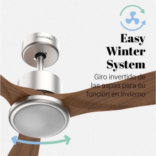 Universal Blue Cierzo UVT1309-20 Ventilador de Techo con Luz LED y Mando 100W