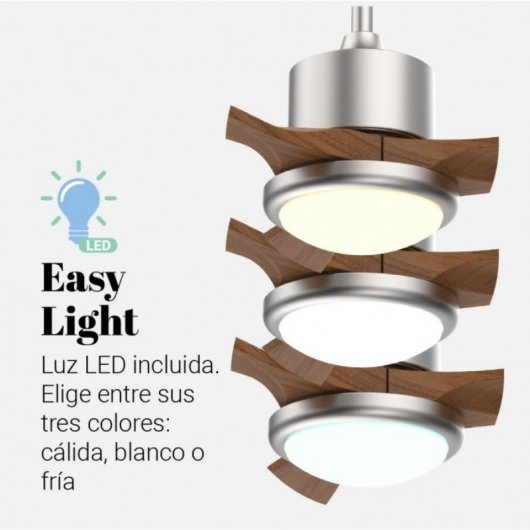 Universal Blue Cierzo UVT1309-20 Ventilador de Techo con Luz LED y Mando 100W