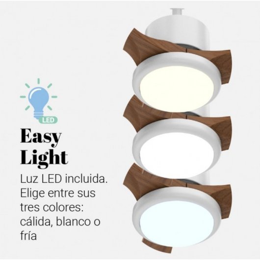 Universal Blue Cierzo UVT1308-20 Ventilador de Techo con Luz LED y Mando 100W