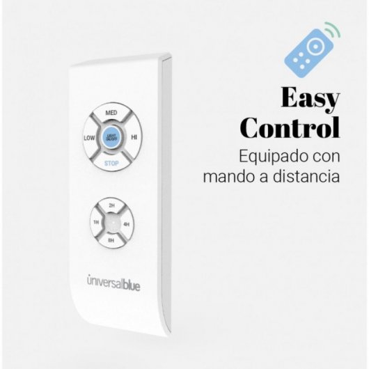 Universal Blue Cierzo UVT1308-20 Ventilador de Techo con Luz LED y Mando 100W