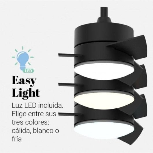 Ventilatore da Soffitto con Luce Universal Blue Bora UVT1310-20 70W 118cm 3 Velocità Telecomando Funzione Inverno