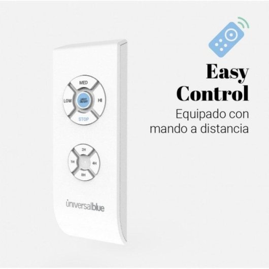 Ventilatore da Soffitto con Luce Universal Blue Bora UVT1310-20 70W 118cm 3 Velocità Telecomando Funzione Inverno
