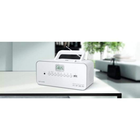 Radio CD Muse M-28 RDW 3W RMS USB AUX MP3 Tragbar Weiß