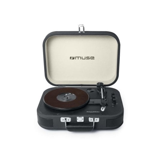 Tocadiscos Muse MT-201 10W Bluetooth USB AUX Trazione Cinghia Vinile Grigio