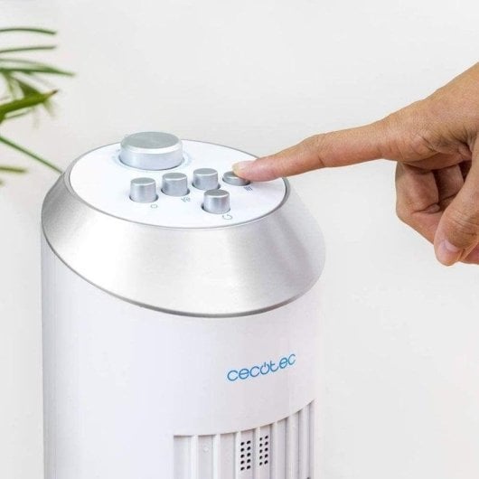 Ventilatore a torre Cecotec ForceSilence 8090 Skyline 60W 3 velocità timer oscillante bianco