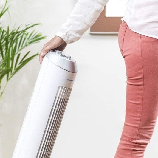 Ventilatore a torre Cecotec ForceSilence 8090 Skyline 60W 3 velocità timer oscillante bianco