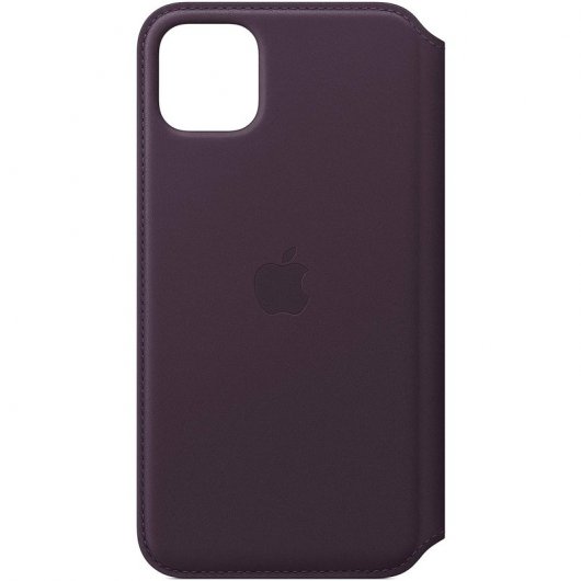 Apple Leder-Folio-Hülle in Aubergine für iPhone 11 Pro Max