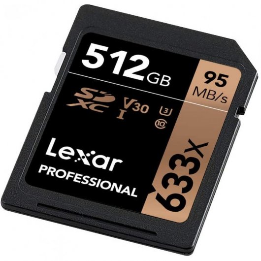 Lexar Professional 633x SDXC 512GB UHS-I U3 V30 Clase 10