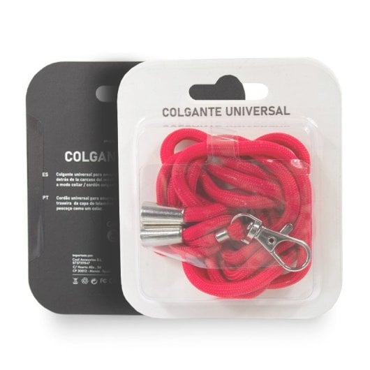 Cooles universelles Umhängeband in Fuchsia mit Karte für Smartphone
