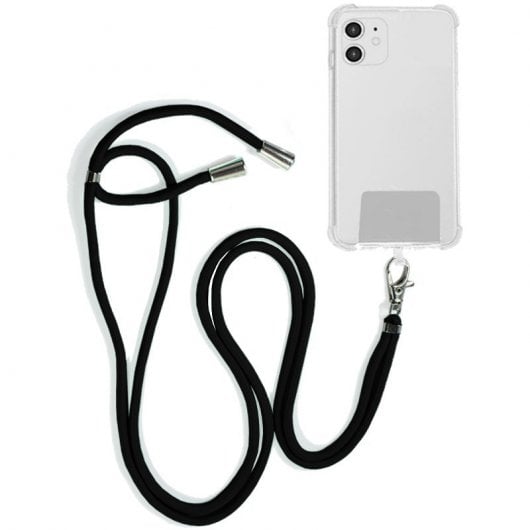 Cooles schwarzes Universal-Hängeband mit Karte für Smartphone
