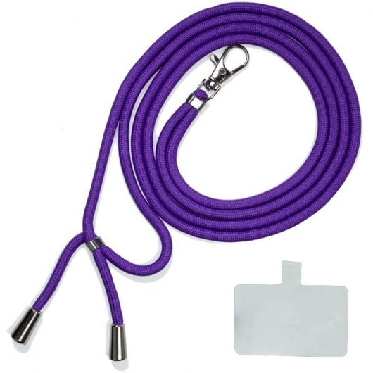 Cooles violettes Universal-Lanyard zum Aufhängen mit Karte für Smartphone