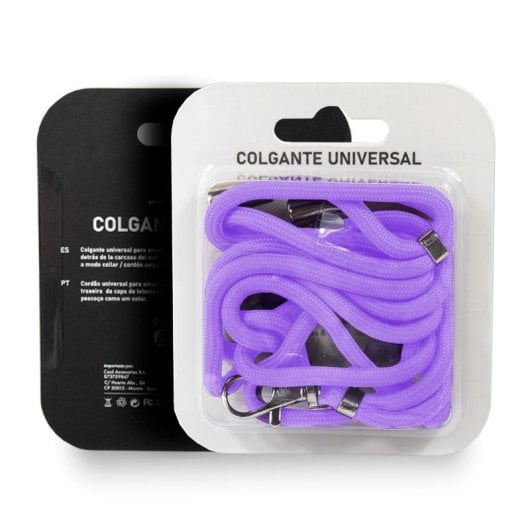 Cooles violettes Universal-Lanyard zum Aufhängen mit Karte für Smartphone