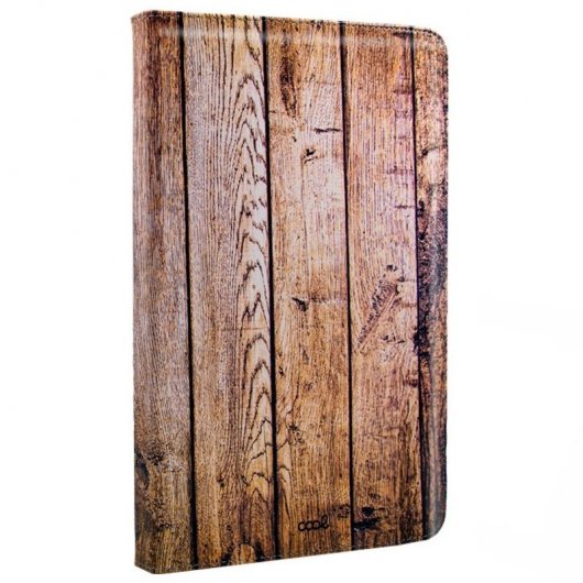 Cool Funda Polipiel Giratoria Madera para Ebook/Tablet 10"