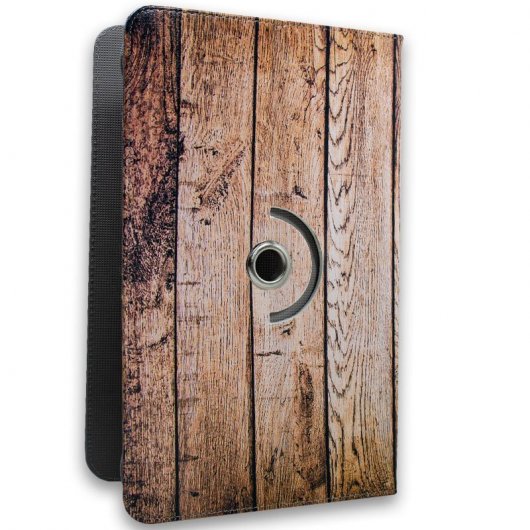 Cool Funda Polipiel Giratoria Madera para Ebook/Tablet 10"