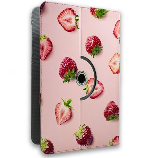 Cool Funda Giratoria Dibujos Fresas para Ebook/Tablet 10"