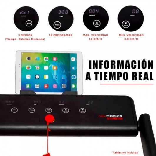 FeelTech Cinta de Correr Plegable Negra