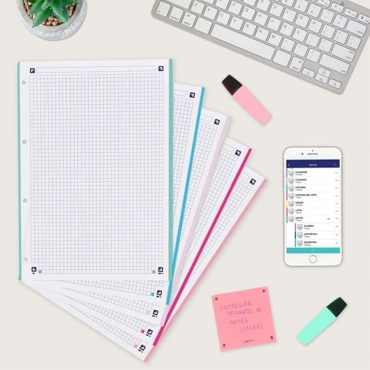 Oxford Classic Pack 5 Recambios de Cuadernos A4-A4+ Colores Pastel