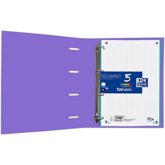 Oxford Classic EuropeanBinder Carpeblock Archivador con Recambio A4+ Malva