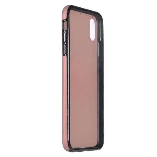 Funda Cromada con Tapa Oro Rosa para iPhone X