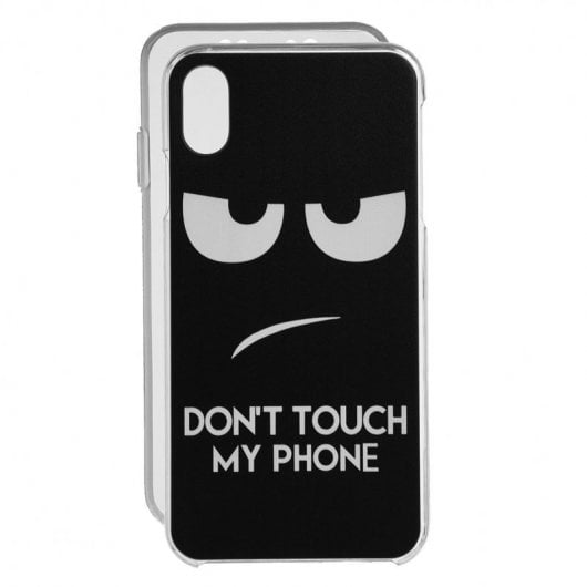Funda Silicona con Tapa Don't Touch My Phone para iPhone X