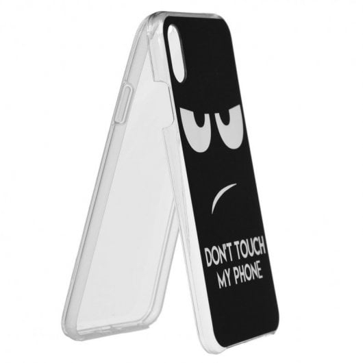 Funda Silicona con Tapa Don't Touch My Phone para iPhone X
