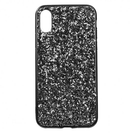 Funda Brillantina Negra para iPhone X