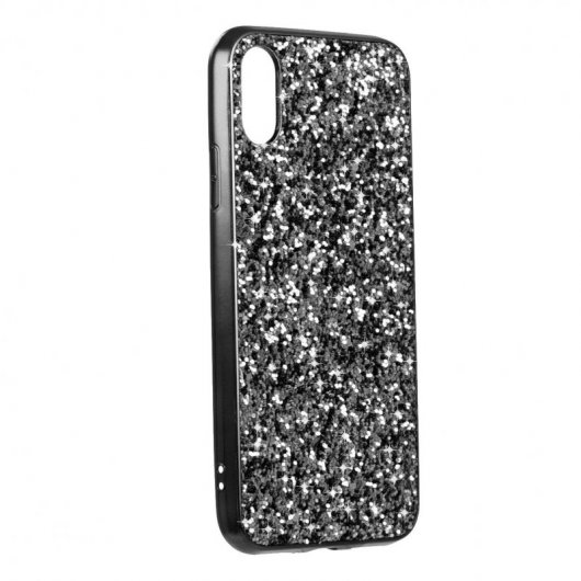 Funda Brillantina Negra para iPhone X