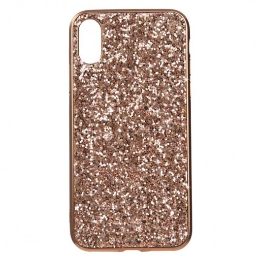 Funda Brillantina Oro Rosa para iPhone X