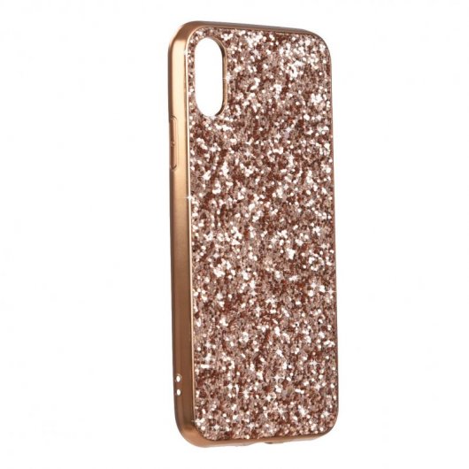 Funda Brillantina Oro Rosa para iPhone X