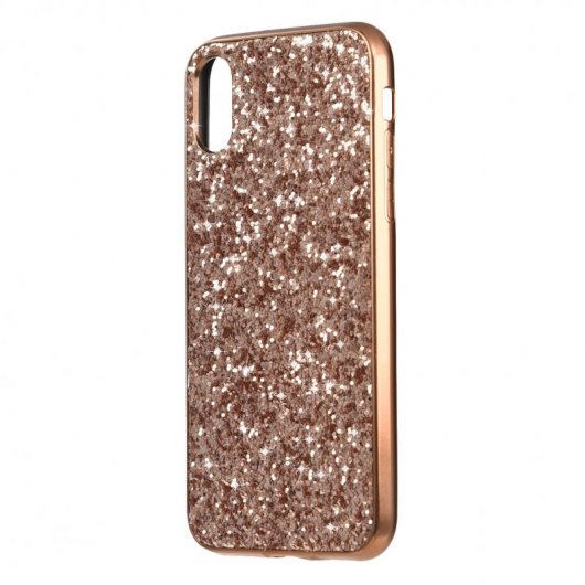 Funda Brillantina Oro Rosa para iPhone X