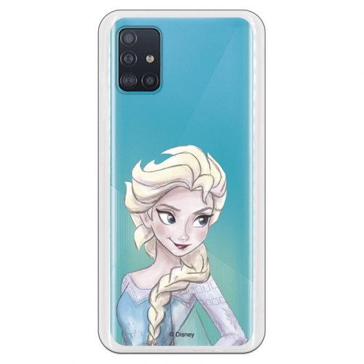 Funda Oficial de Disney Elsa Silueta Transparente Frozen para Samsung Galaxy A51 5G