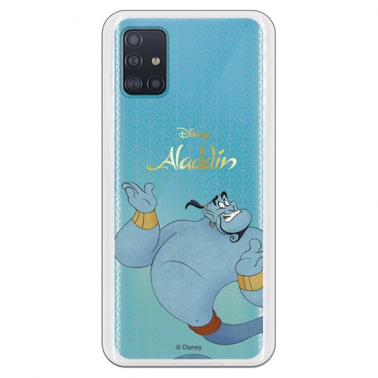 Funda Oficial de Disney Genio de la Lámpara Silueta Transparente Aladdín para Samsung Galaxy A51 5G