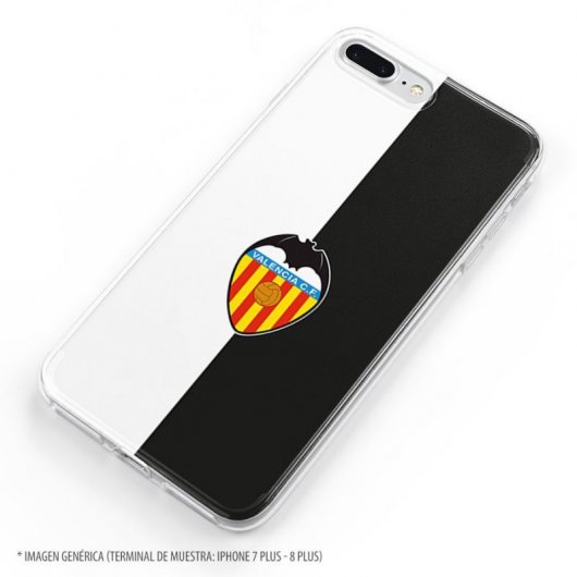 Funda Oficial Valencia CF del Valencia Bicolor Escudo Color para Samsung Galaxy A50